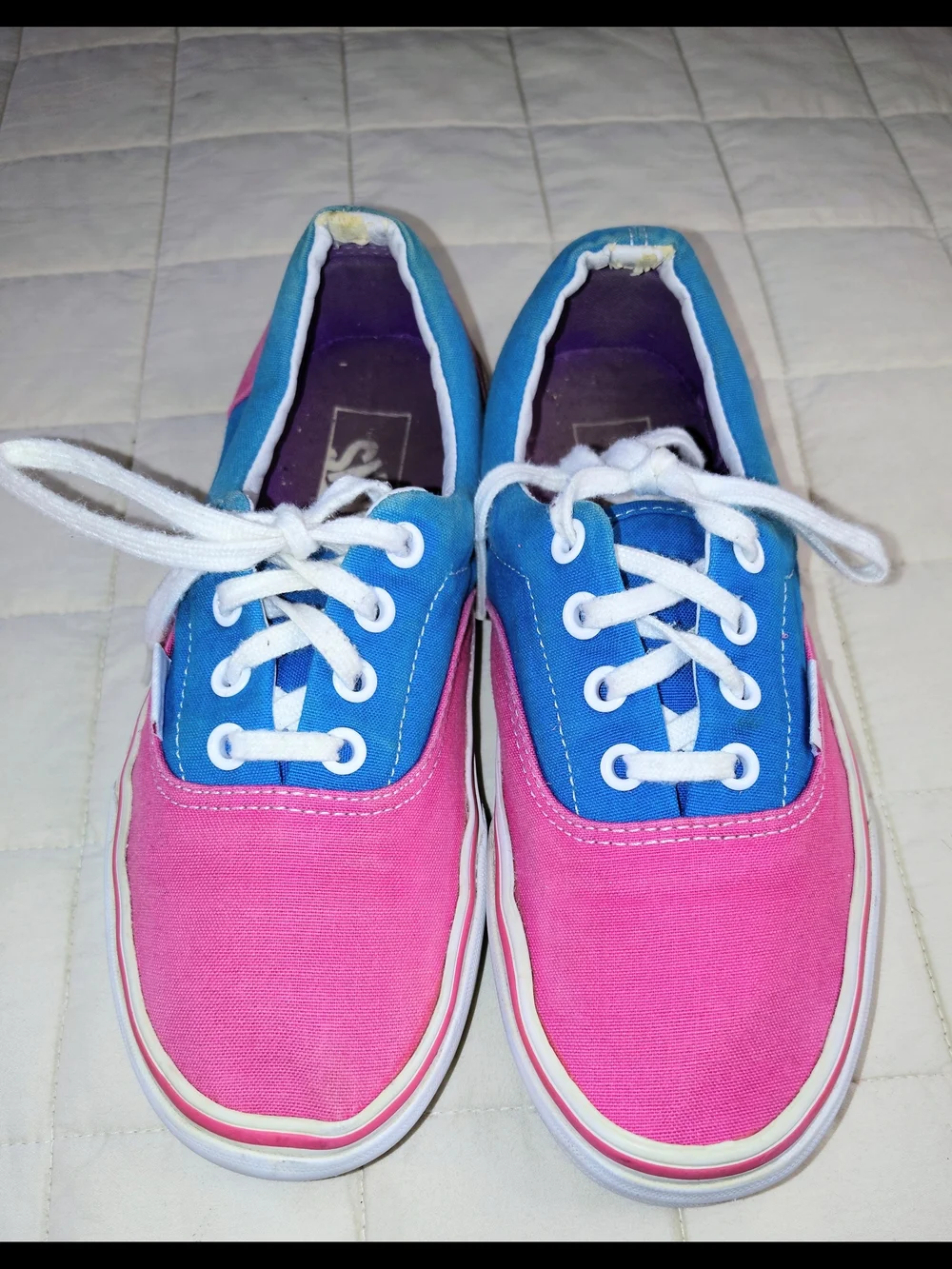 Vans Era Retro Sport Caribbean Sea Pink Blue Sneakers Women's Size 6.5/Men's 5